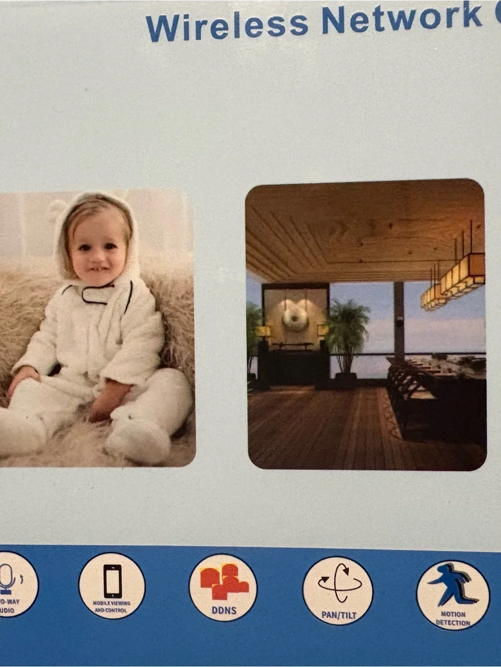 Source Unknown Wireless Network Camera - White and Blue